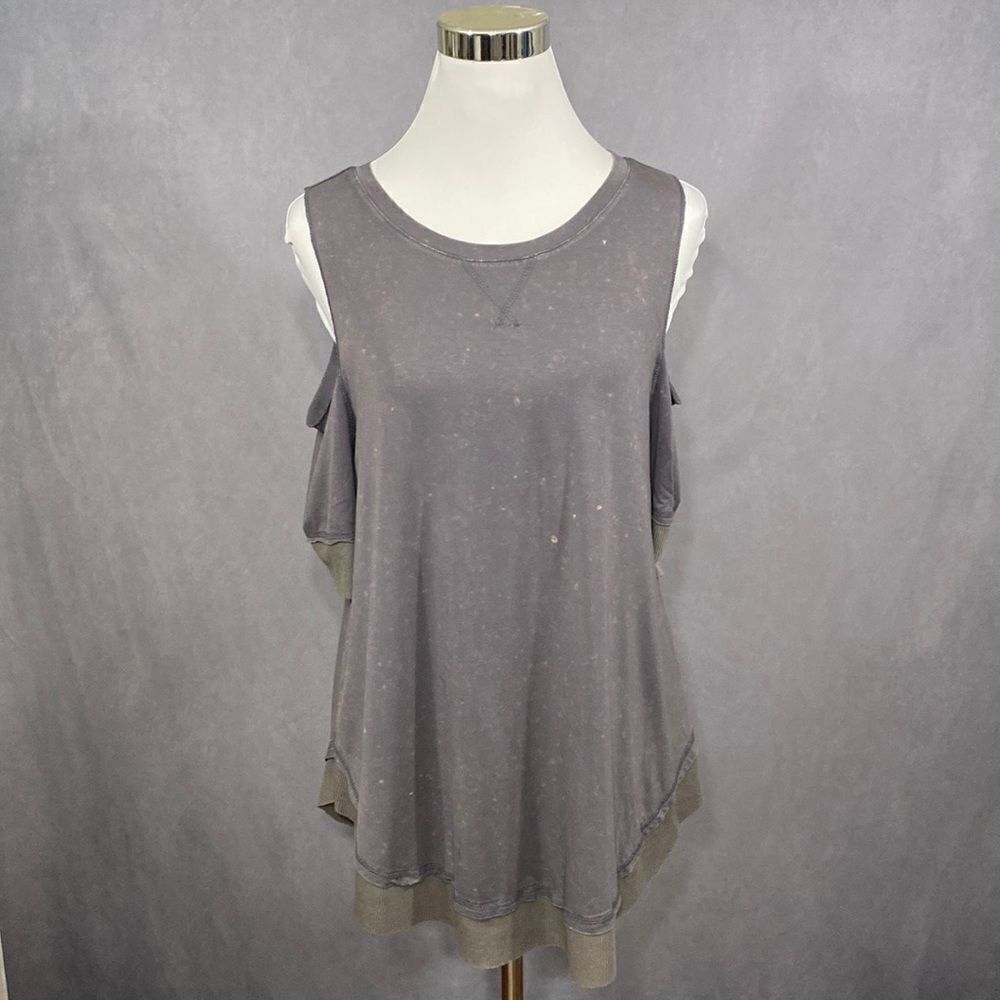 Ash Cold Shoulder Washed Top - Picture 8 of 10